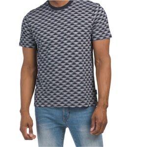 NWT BEN SHERMAN Textured Print Wave Tee Small $69